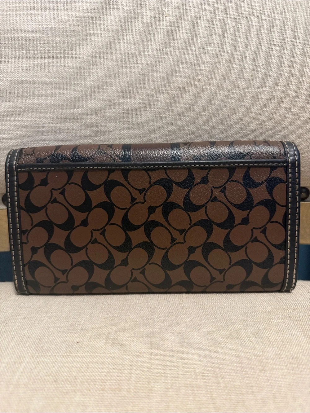Coach Chelsea Heritage Y2K-Style Signature Trifold Monogrammed Envelope Wallet